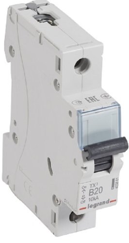 Выключатель автоматический Legrand TX3 6000 1п 20А B 10кА картинка